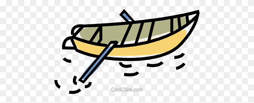 Rowboat Royalty Free Vector Clip Art Illustration - Row Boat Clipart