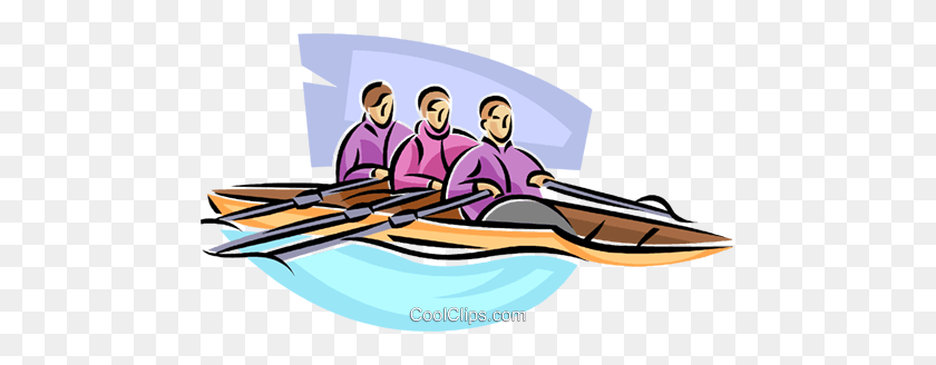 480x268 Rowing Royalty Free Vector Clip Art Illustration - Rowing Clipart