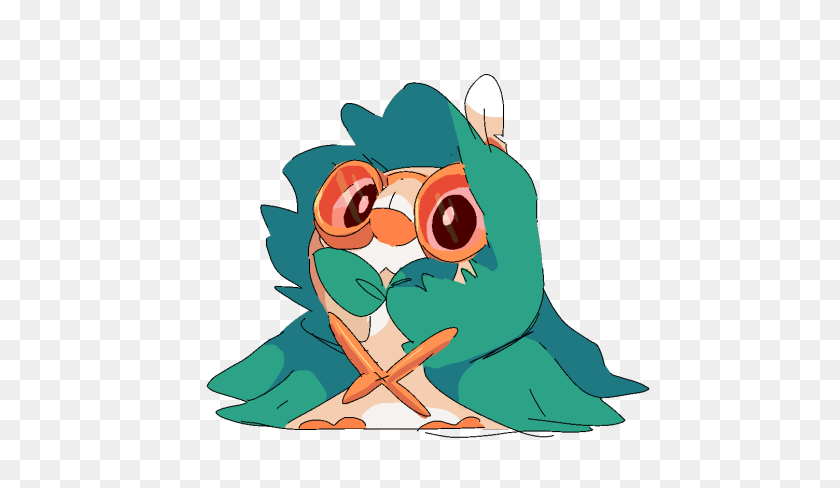 500x428 Rowlet Dressed Up As Decidueye I'm A Master - Rowlet PNG