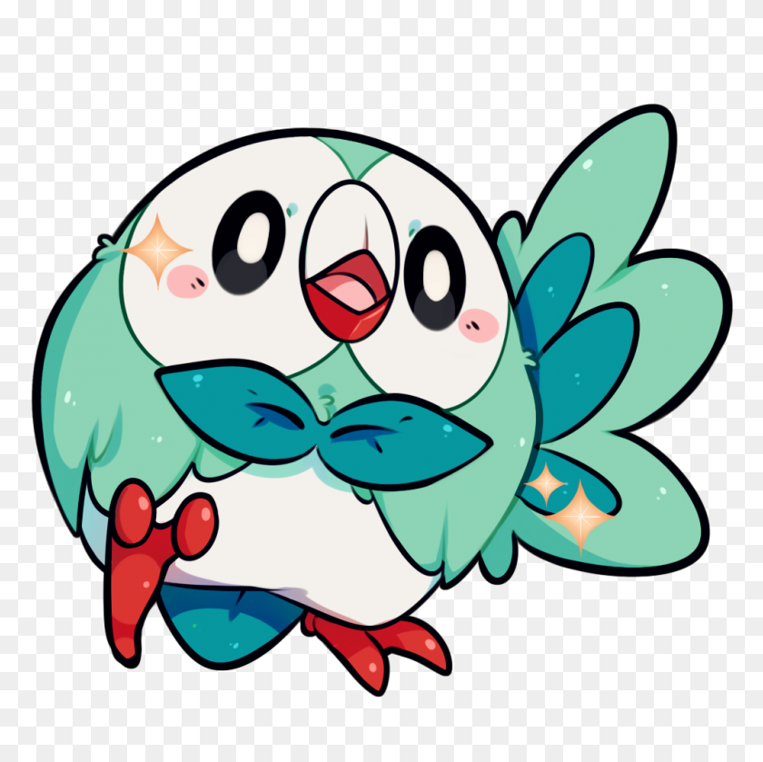 1000x1000 Rowlet Shiny Image Clipart - Rowlet Png