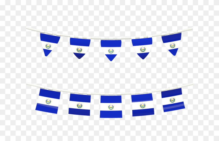640x480 Rows Of Flags Illustration Of Flag Of El Salvador - El Salvador Flag PNG