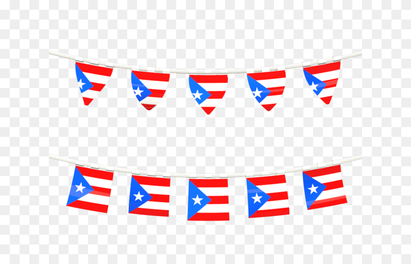 640x480 Filas De Banderas De La Ilustración De La Bandera De Puerto Rico - Bandera De Puerto Rico Png