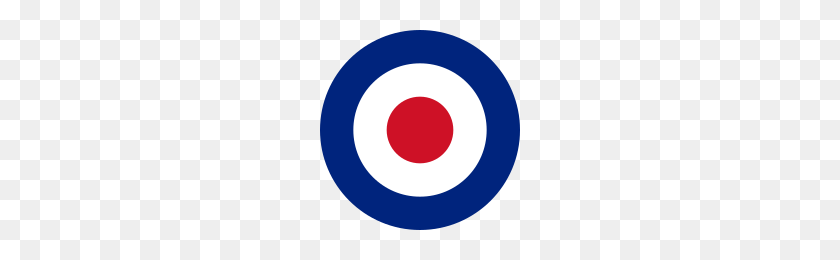 200x200 Royal Air Force Roundels - Black Circle Fade PNG