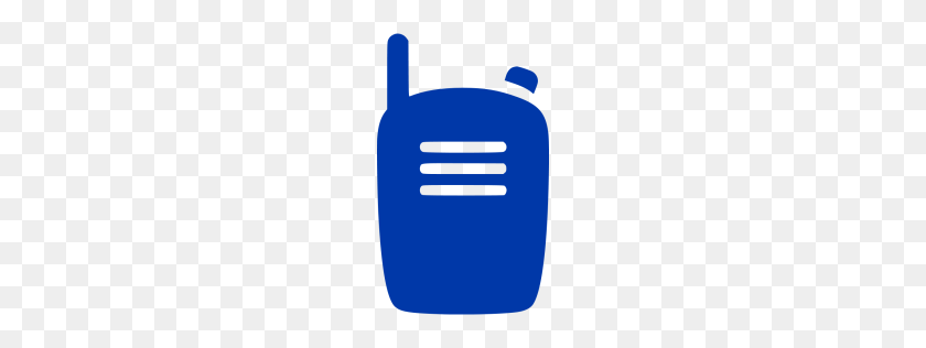 256x256 Royal Azure Blue Walkie Talkie Radio Icon - Walkie Talkie Clipart