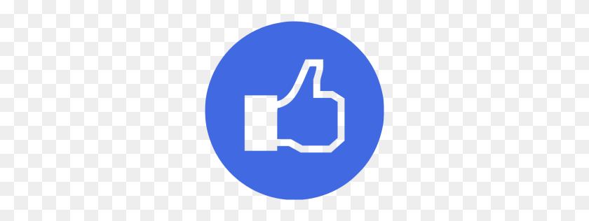256x256 Royal Blue Facebook Like Icon - Facebook Like Icon PNG