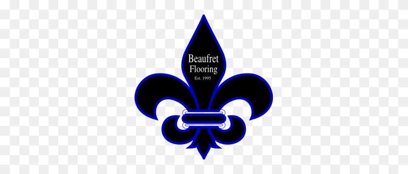 285x299 Royal Blue Fleur De Lis Beaufret Flooring Logo Clip Art - Spear Clipart