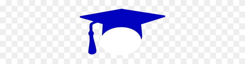 296x159 Royal Blue Graduation Cap Clip Art - Black Graduation Cap Clipart