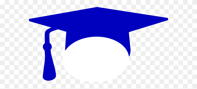 600x322 Azul Real De La Tapa De La Graduación De Los Cliparts De Descarga - Sombrero De Graduación Png