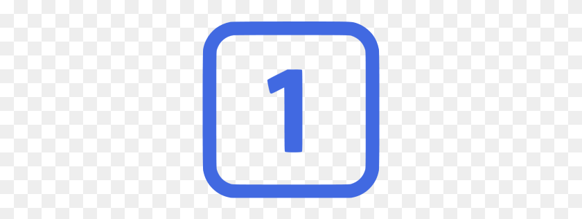 256x256 Icono Azul Real - Números De Clipart Gratis