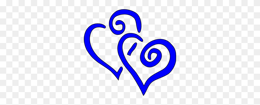 298x282 Royal Blue Intertwined Hearts Clip Art - Wedding Hearts Clipart