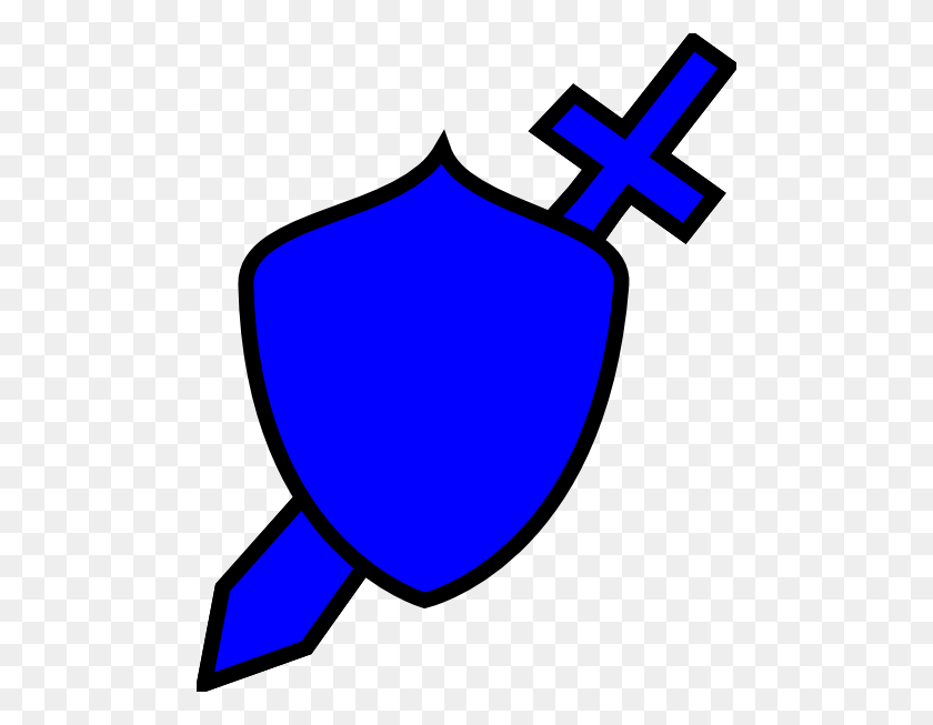 486x593 Royal Blue Sword And Shield Png, Clip Art For Web - Shield Images Clipart