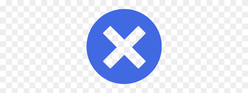 256x256 Значок Королевского Синего Цвета X - Знак X Png