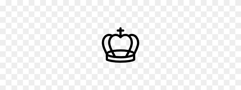 256x256 Royal Cross Crown Outline Pngicoicns Free Icon Download - Cross Outline PNG