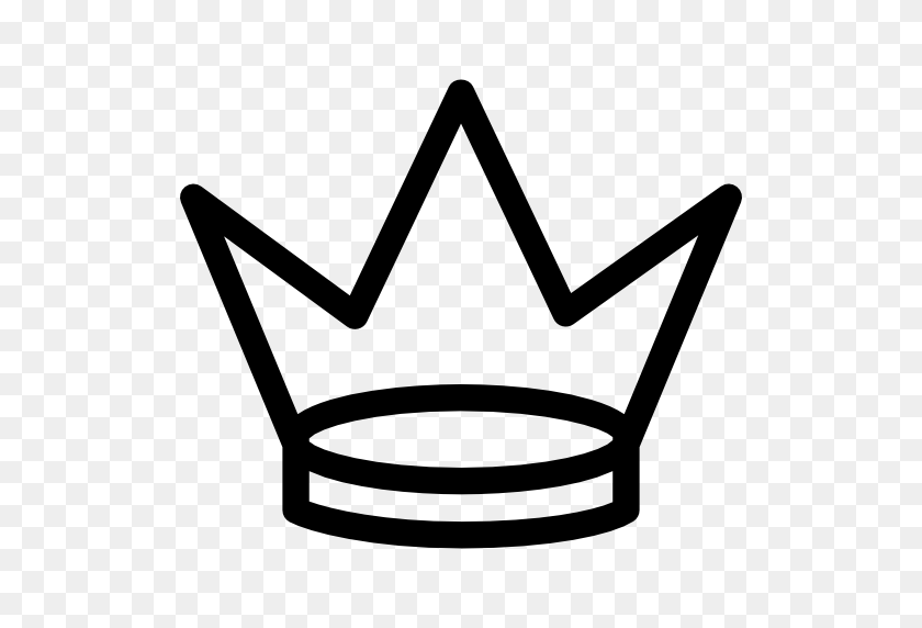 512x512 Royal Crown Icon - Crown Outline PNG
