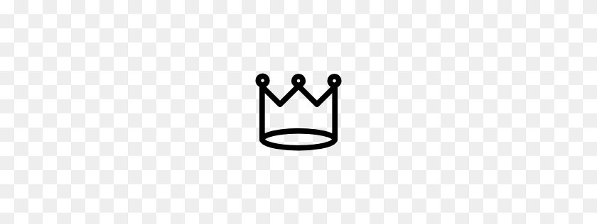 256x256 Королевская Корона Базового Простого Дизайна Скачать Бесплатно Значок Pngicoicns - Корона В Png Черный