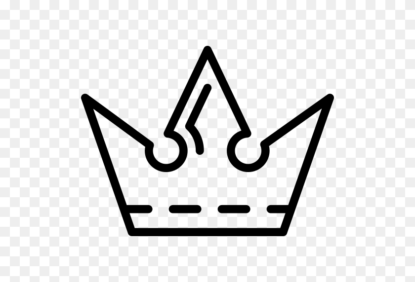 512x512 Royal Crown Outline Design Png Icon - Crown Outline PNG