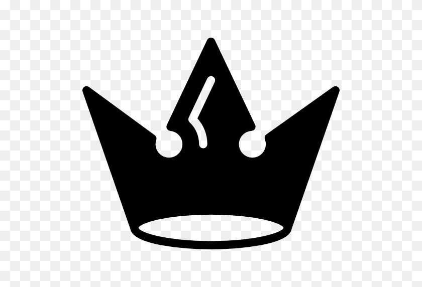 512x512 Royal Crowns Black Icon - Corona Png Negro