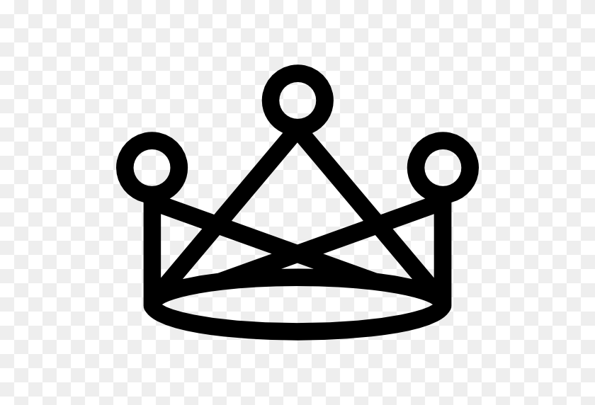 512x512 Значок Королевские Короны - Корона Png Черный И Белый