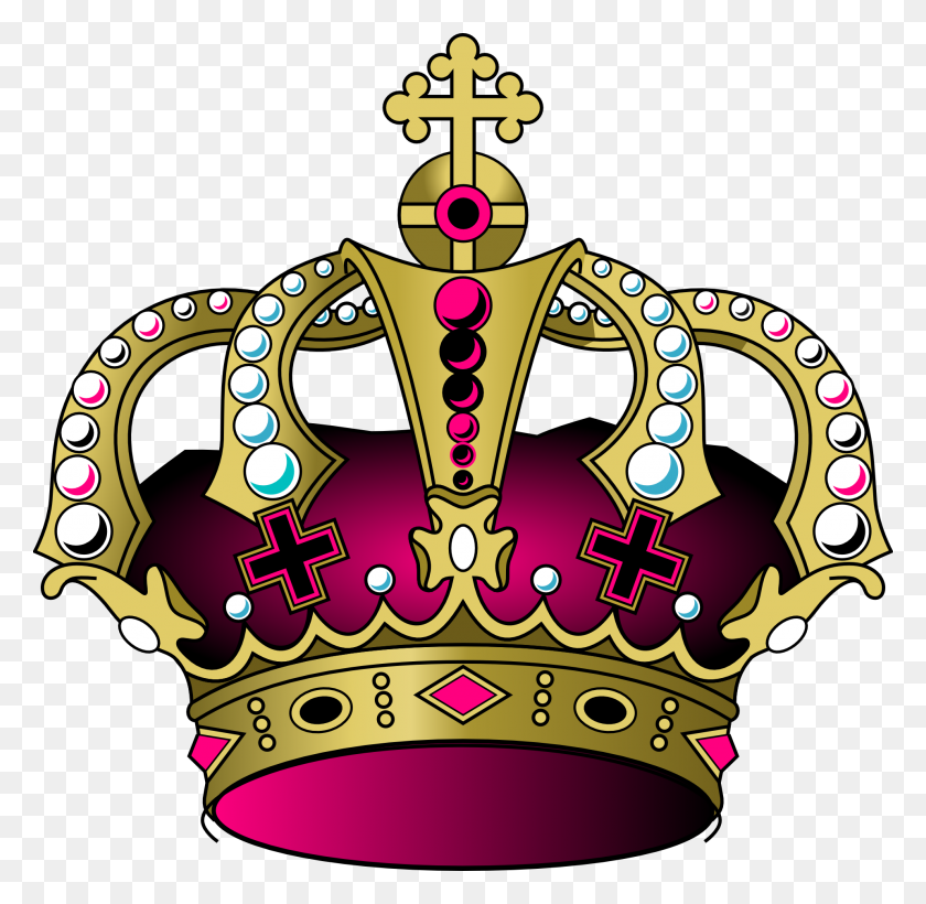 1920x1872 Золотая И Фиолетовая Корона Королевского Короля Бесплатное Изображение - Фиолетовая Корона Png