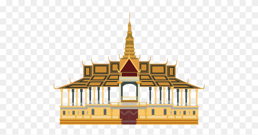 500x381 Королевский Дворец В Пномпене - Дворец Клипарт
