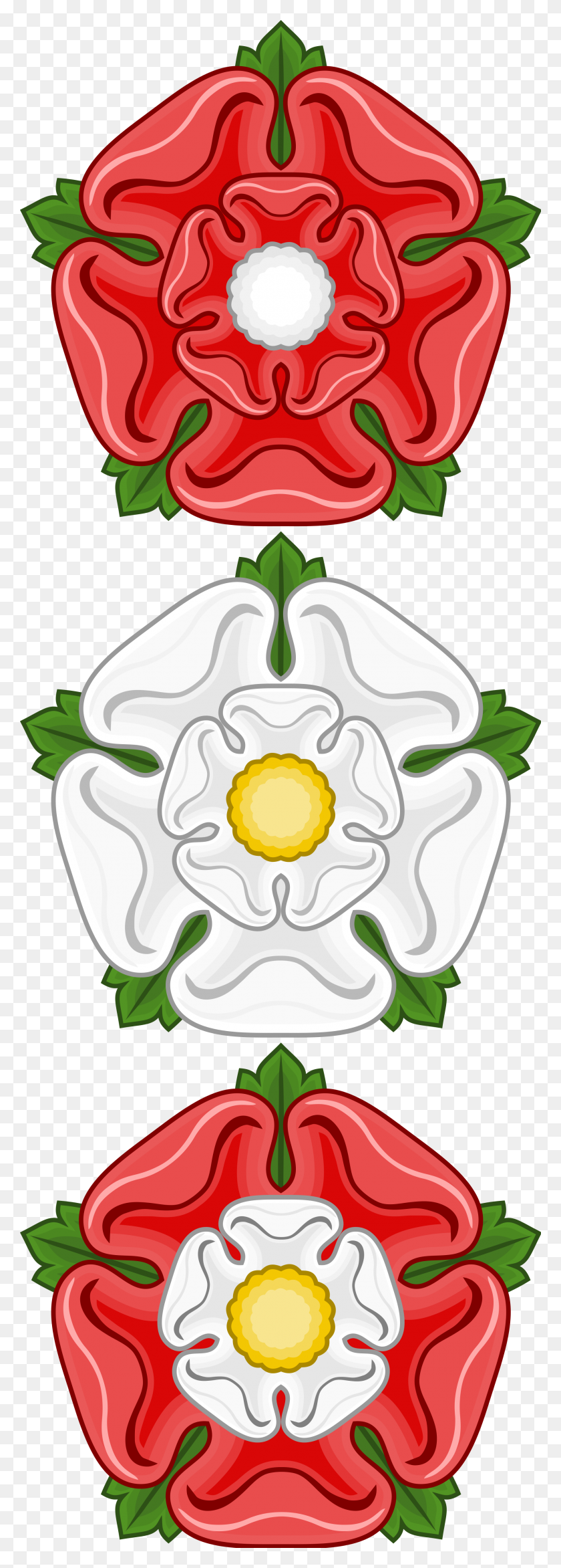 2000x5859 Знак Королевских Роз Англии - Роза Границы Png