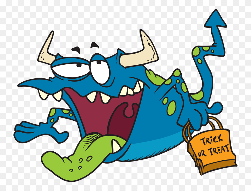 750x581 Royalty Free Clip Art Image Smiley Character Dressed Up Like - Halloween Monster Clipart