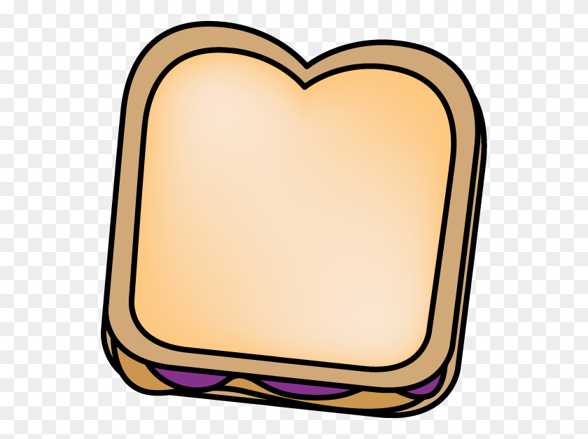 552x567 Royalty Free Peanut Butter And Jelly Sandw - Sandwich Clipart