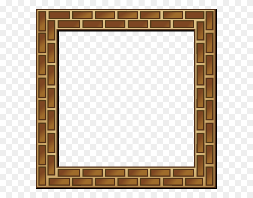 600x600 Rpg Map Brick Border Clip Art Free Vector - Square Border Clipart