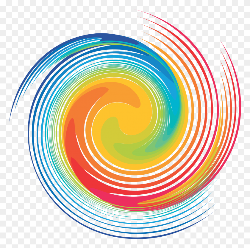 2200x2178 Rq, Rainbow Spiral Picture Png - Rainbow Border PNG