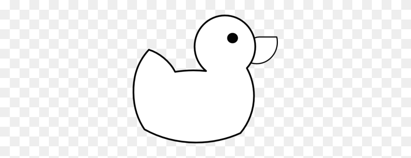 297x264 Rubber Duck Clipart Black And White - Tub Clipart Black And White