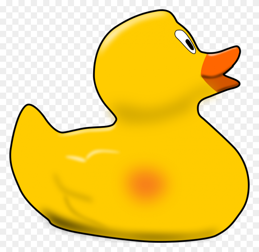 800x776 Rubber Ducky Clipart Free - Rubber Band Clipart