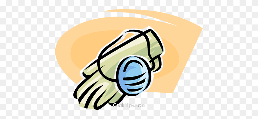 480x329 Rubber Gloves And A Surgical Mask Royalty Free Vector Clip Art - Rubber Gloves Clipart