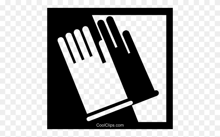 480x464 Rubber Gloves Royalty Free Vector Clip Art Illustration - Rubber Gloves Clipart