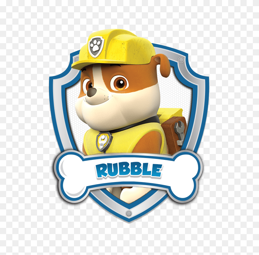 688x768 Rubble Paw Patrol Logotipo - La Patrulla Canina Logotipo Png