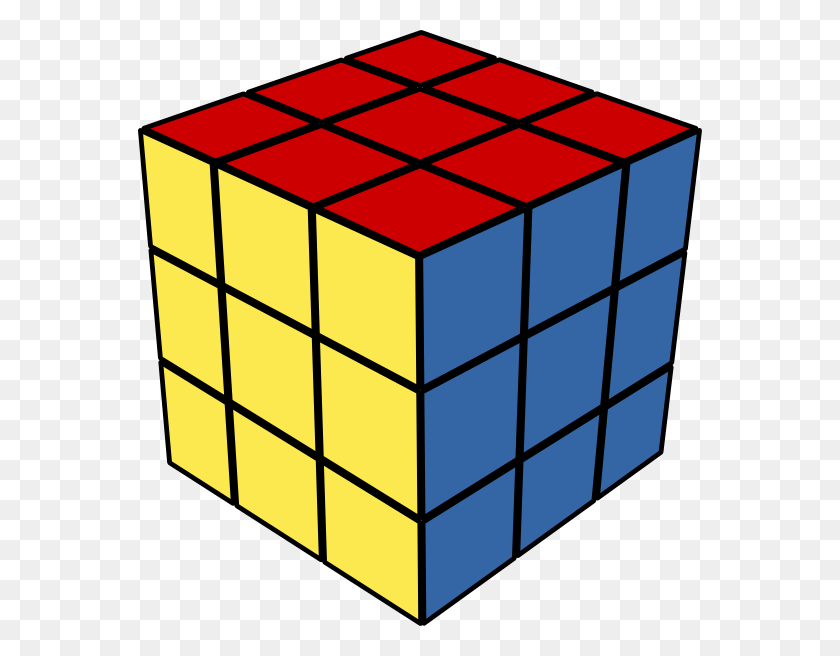 564x596 Кубик Рубика Картинки Бесплатный Вектор - Куб Клипарт Черный И Белый