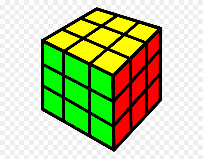 504x598 Rubik Cube Clip Art Free Vector - Cube Clipart