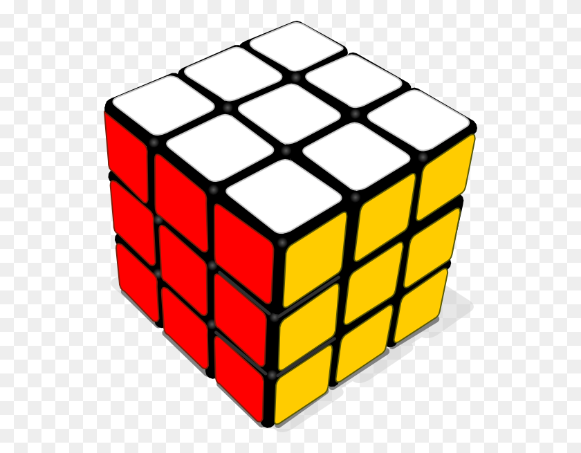 540x595 Rubik Cube Juego Clipart Vector Gratis - Rubiks Cube Clipart