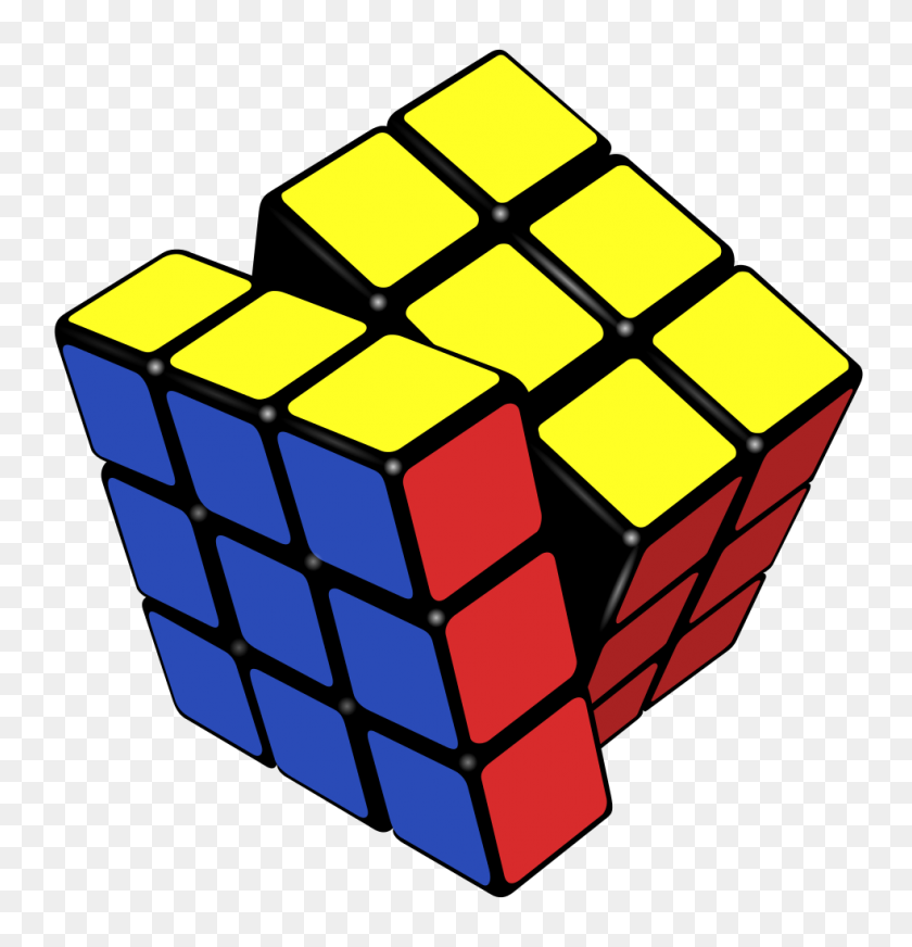 983x1024 Rubik's Cube Almost Solved - Rubix Cube Clipart