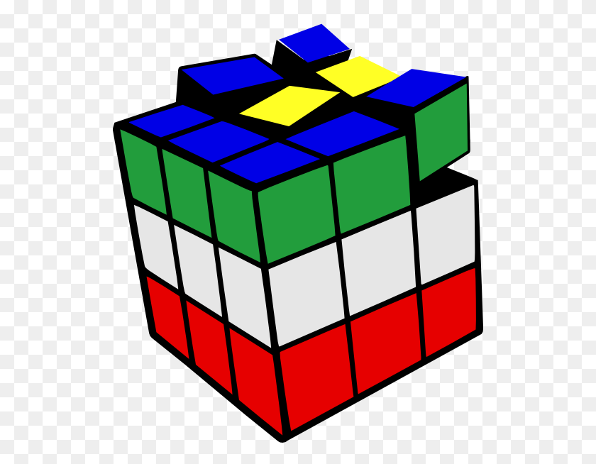 522x594 Rubiks Cube Clipart De Colores - Rubiks Cube Clipart