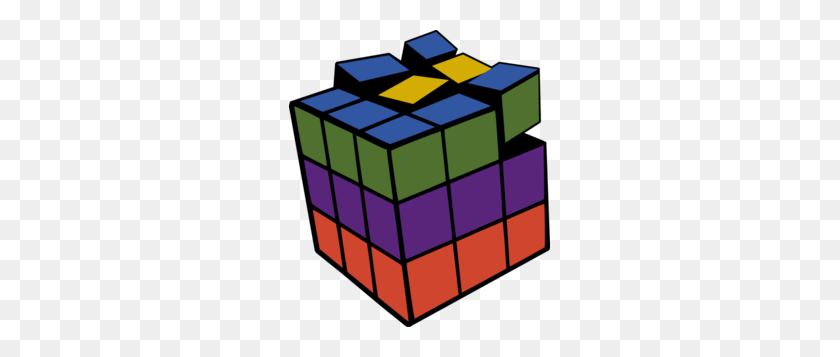 261x297 Rubiks Cube Colored Clip Art - Rubiks Cube Clipart