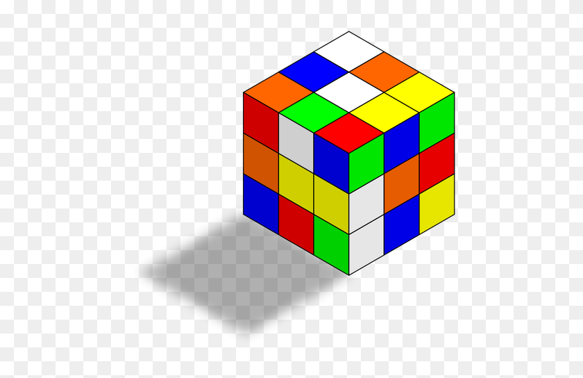 500x484 Rubik's Cube Drawing - Rubix Cube Clipart