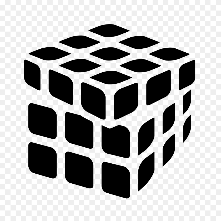 1600x1600 Rubik's Cube Filled Icon - Rubix Cube PNG