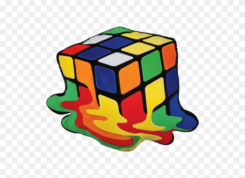 550x550 Almohada De Microperlas De Cubo De Rubik Iscream - Cubo De Rubix Clipart