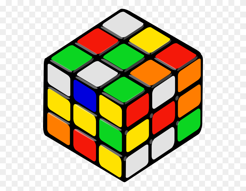 546x595 Rubik's Cube Random Clip Art Free Vector - Scooby Doo Clipart