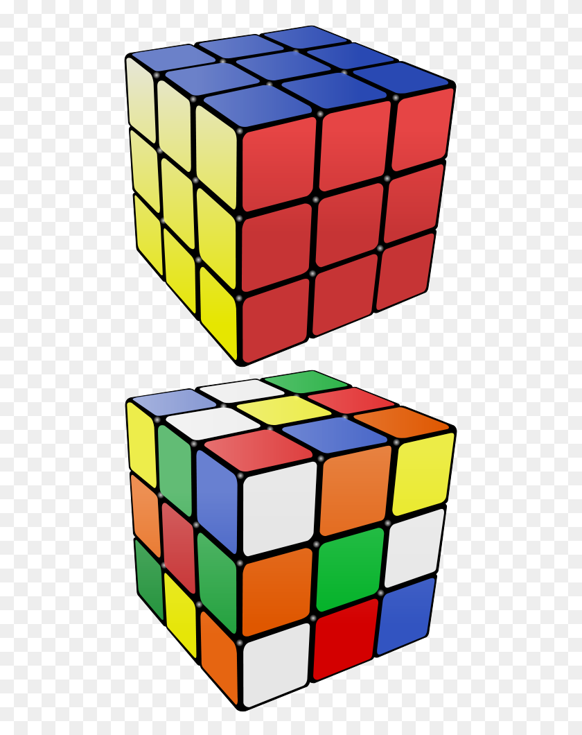 500x1000 Cubo De Rubik Resuelto - Clipart Del Cubo De Rubix