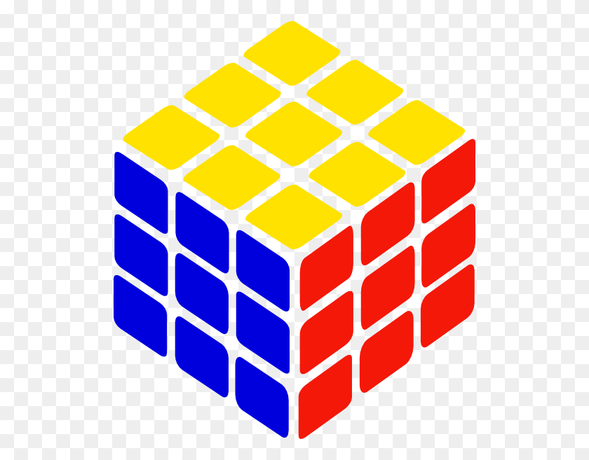 516x597 Rubik's Cube Simple Clip Art Free Vector - Rubix Cube Clipart