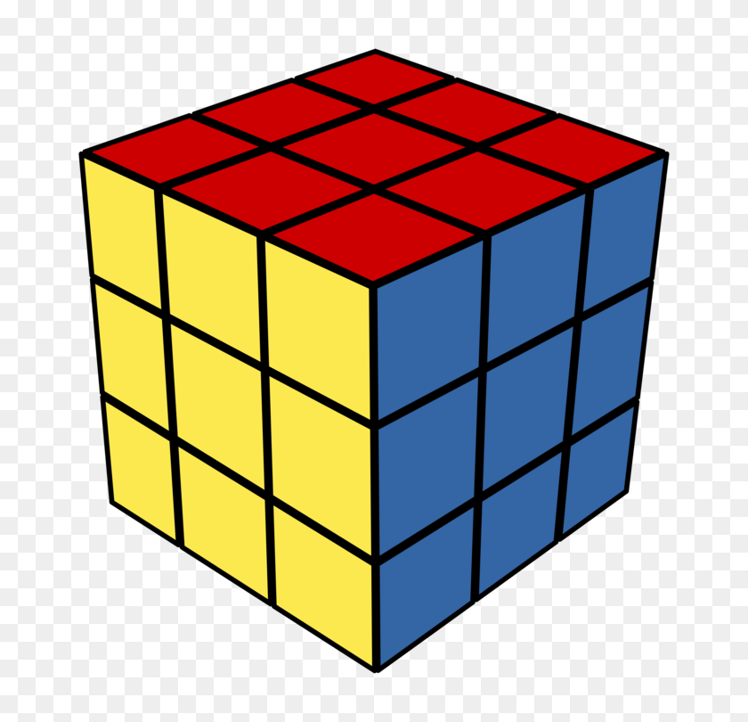 710x750 Rubik's Cube Three Dimensional Space Drawing Ice Cube Free - Rubiks Cube Clipart