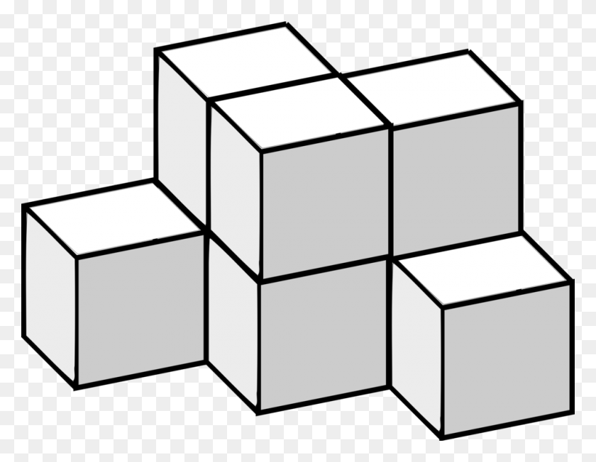 988x750 Cubo De Rubik En Forma De Papel De Espacio Tridimensional - Cubo De Rubik Clipart