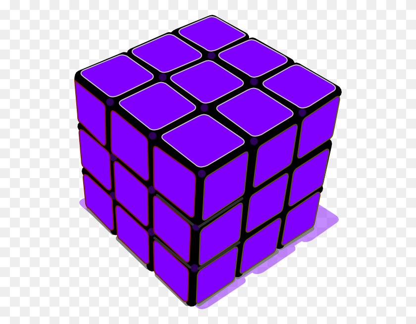 540x595 Rubiks Cube White Changed Clipart - Rubix Cube Clipart
