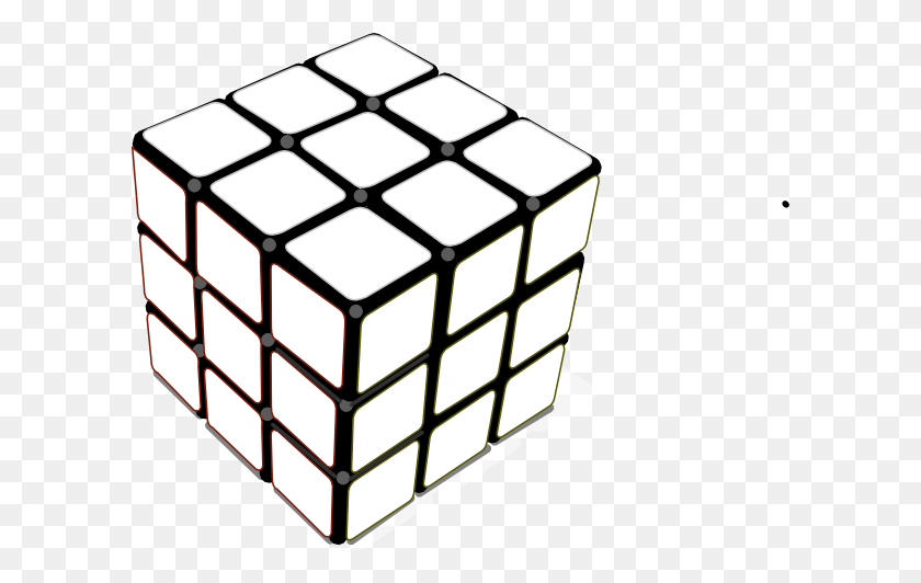 600x472 Rubiks Cube White Clipart - Rubiks Cube Png